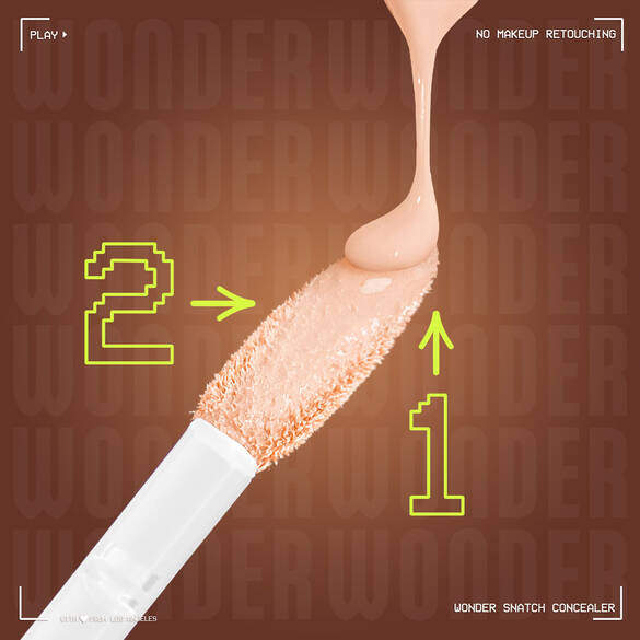 Use the flat edge for large areas of the face and the pointed tip for precise application to get a tailored snatch look with NYX Professional Makeup Wonder Snatch Concealer.