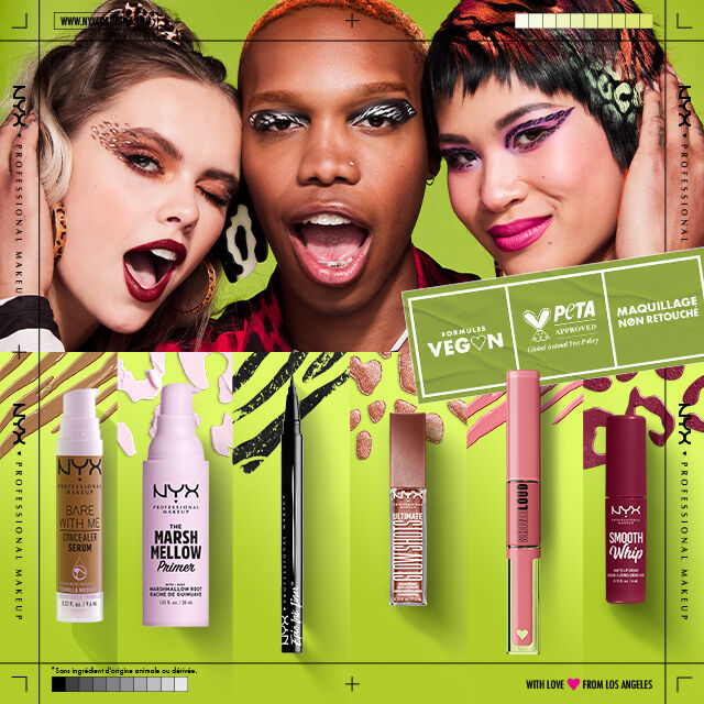 slider makeup vegan maquillage vegan nyx professional makeup