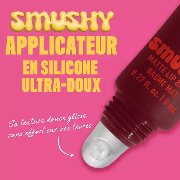 The soft, smushy texture glides effortlessly on your lips thanks to the super soft silicone applicator.