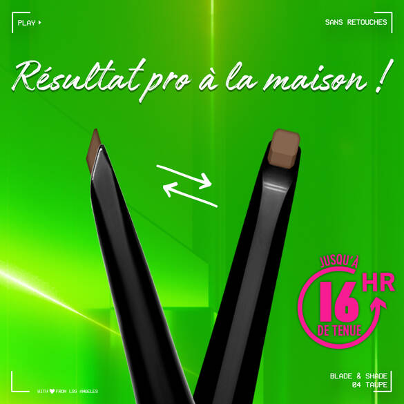 Just blade it, flip it, shade it for a nano-bladed brow look that lasts up to 16H!