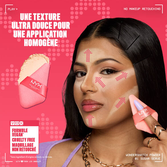 Snatch it all in a puff! Dual side pro setting puff for a full-face snatch.