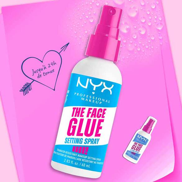The Face Glue Setting Spray literally extends makeup wear to up to 24 hours,