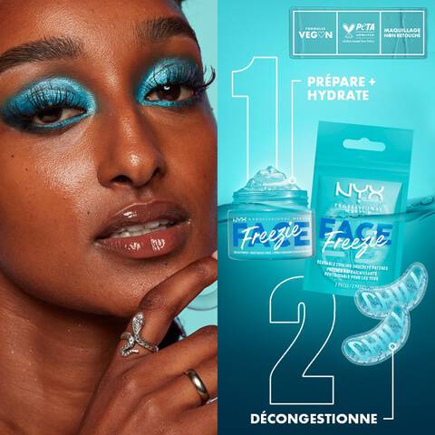 2 Steps to Freezie. Step one Prime and Moisturize. Step two De-puff.