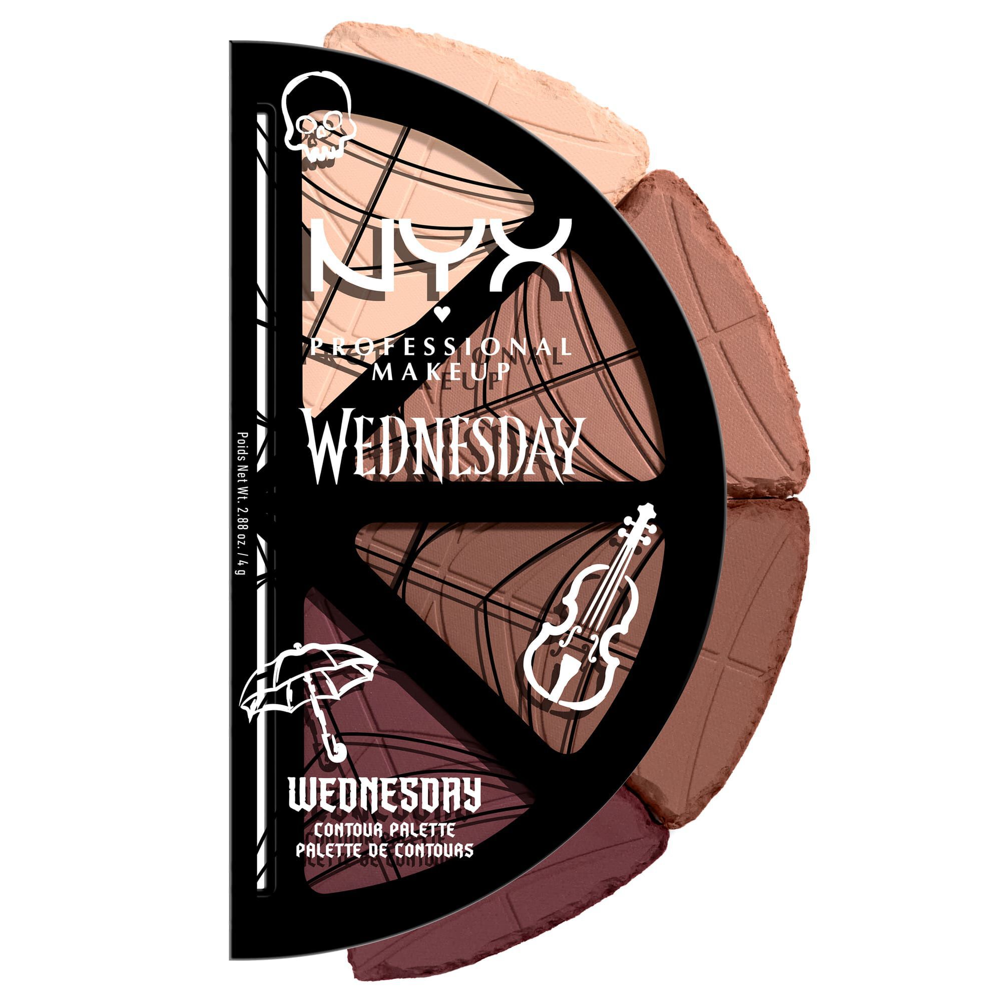 Wednesday Stained Glass Contour Palette Packshot with Swatch