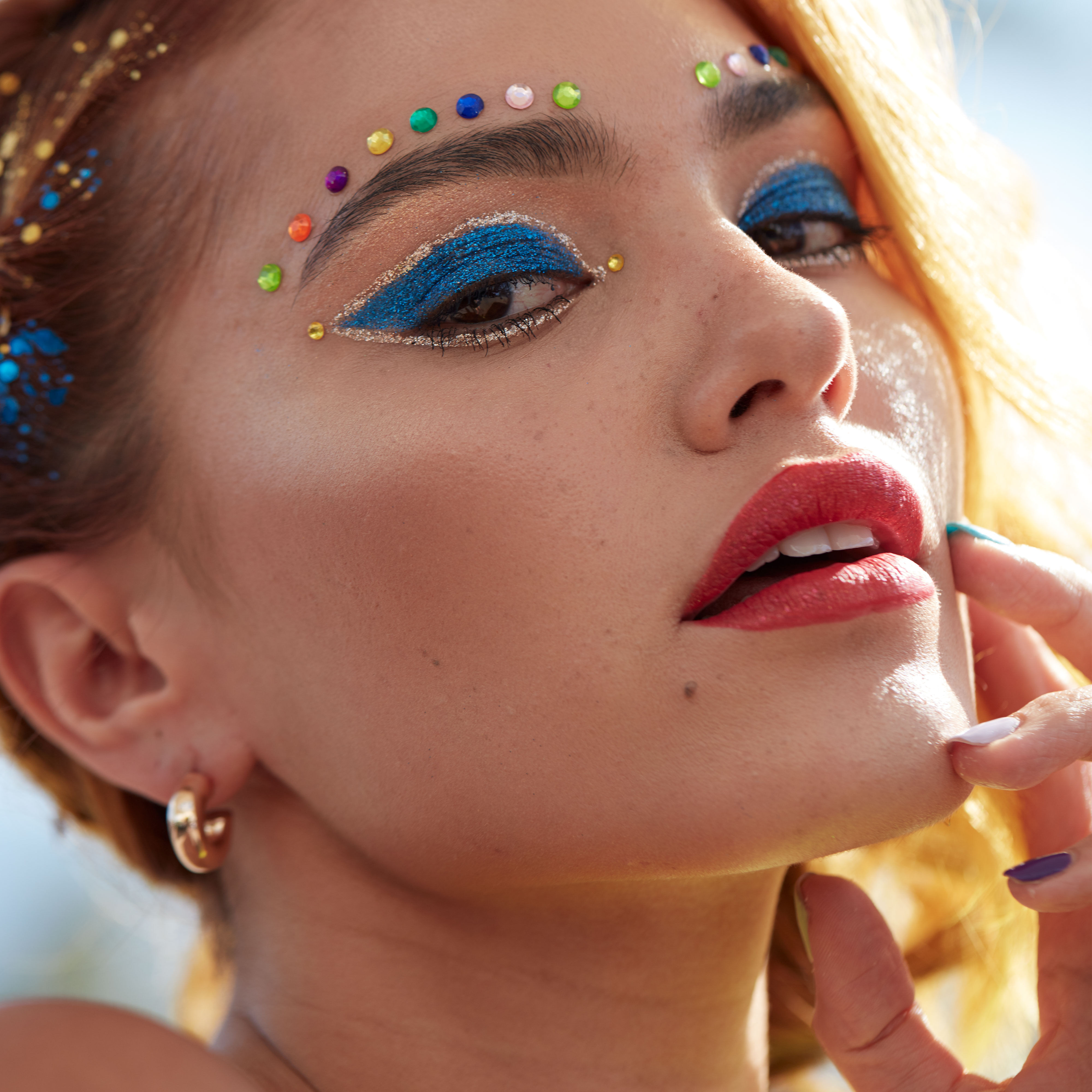Accessoire Beaute Maquillage pour Corps Visage Paillettes Glitter corporelles Jaune Fluo et UV Ladot 