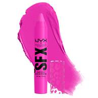 NYX Professional Makeup Party Animals SFX Face & Body Paint Stick in Pink Potions, a bright pink paint stick shown with a pink paint swatch.