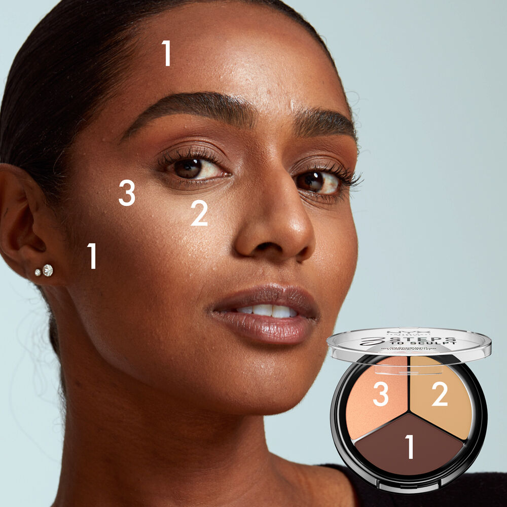Palette 3 Steps to Sculpt: Correctrice, Anti-cernes, Contouring