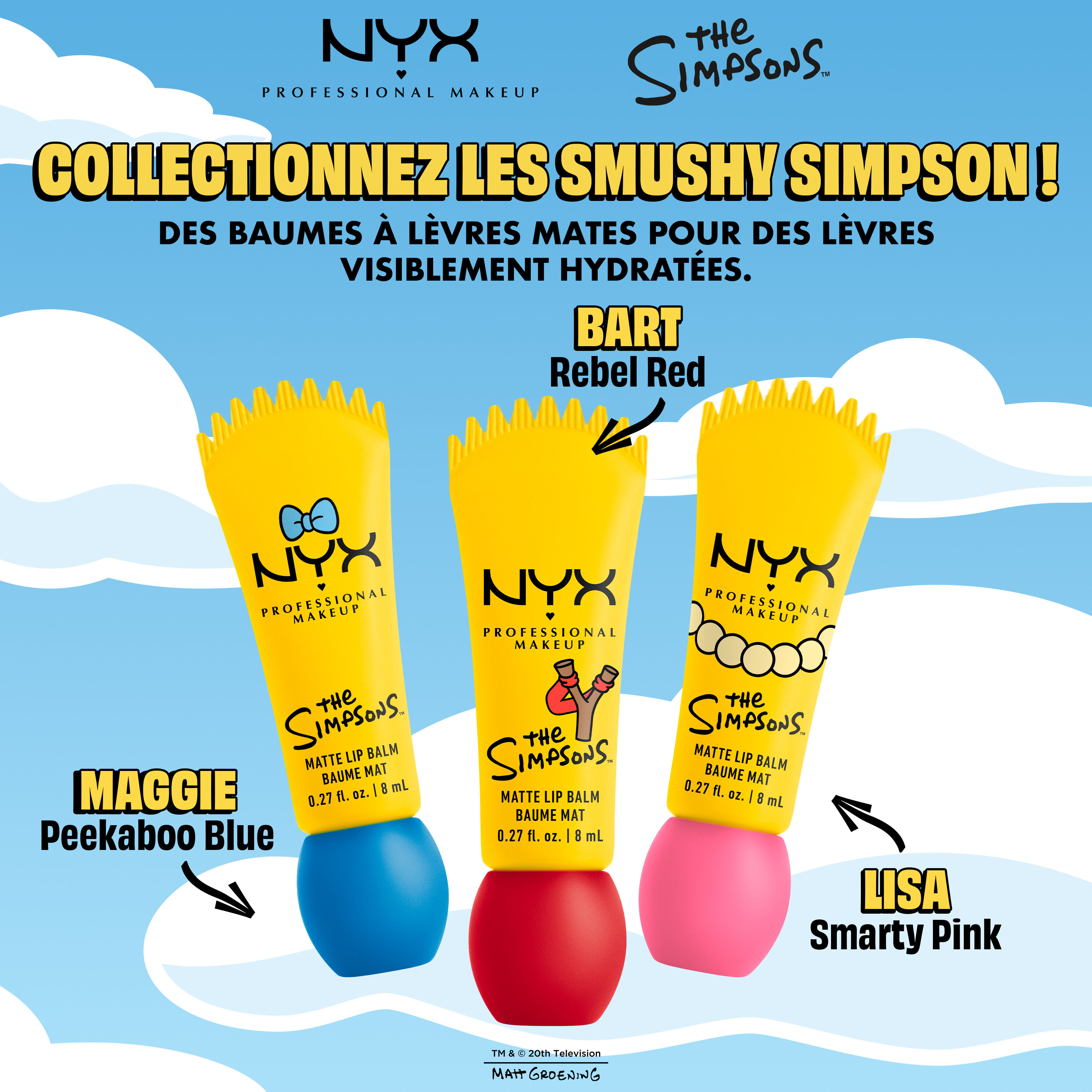Baume a levres mat Smushy - Les Simpson