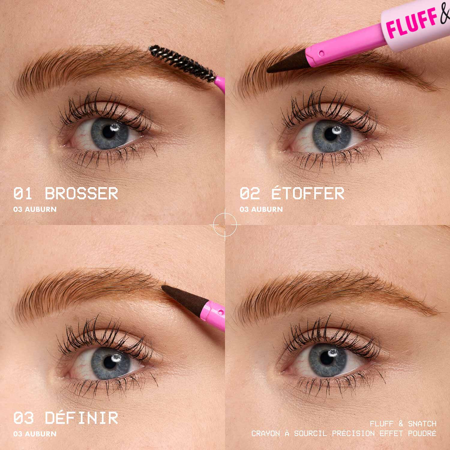 Fluff & Snatch Crayon Sourcil Precision Effet Poudre