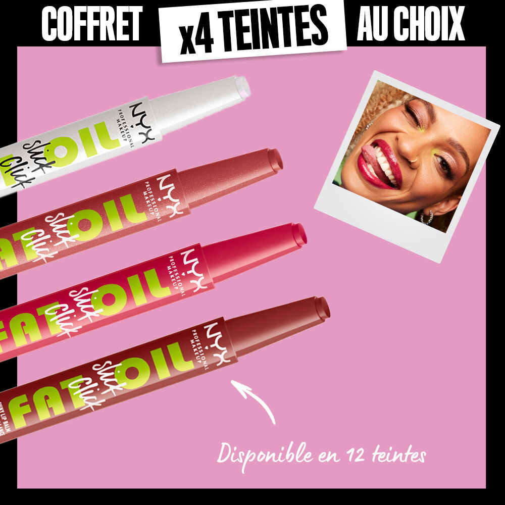 Coffret baumes a levres teintes Fat Oil Slick Click