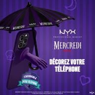 NYX Professional Makeup x Mercredi, Mini Parapluie pour Telephone