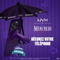 NYX Professional Makeup x Mercredi, Mini Parapluie pour Telephone