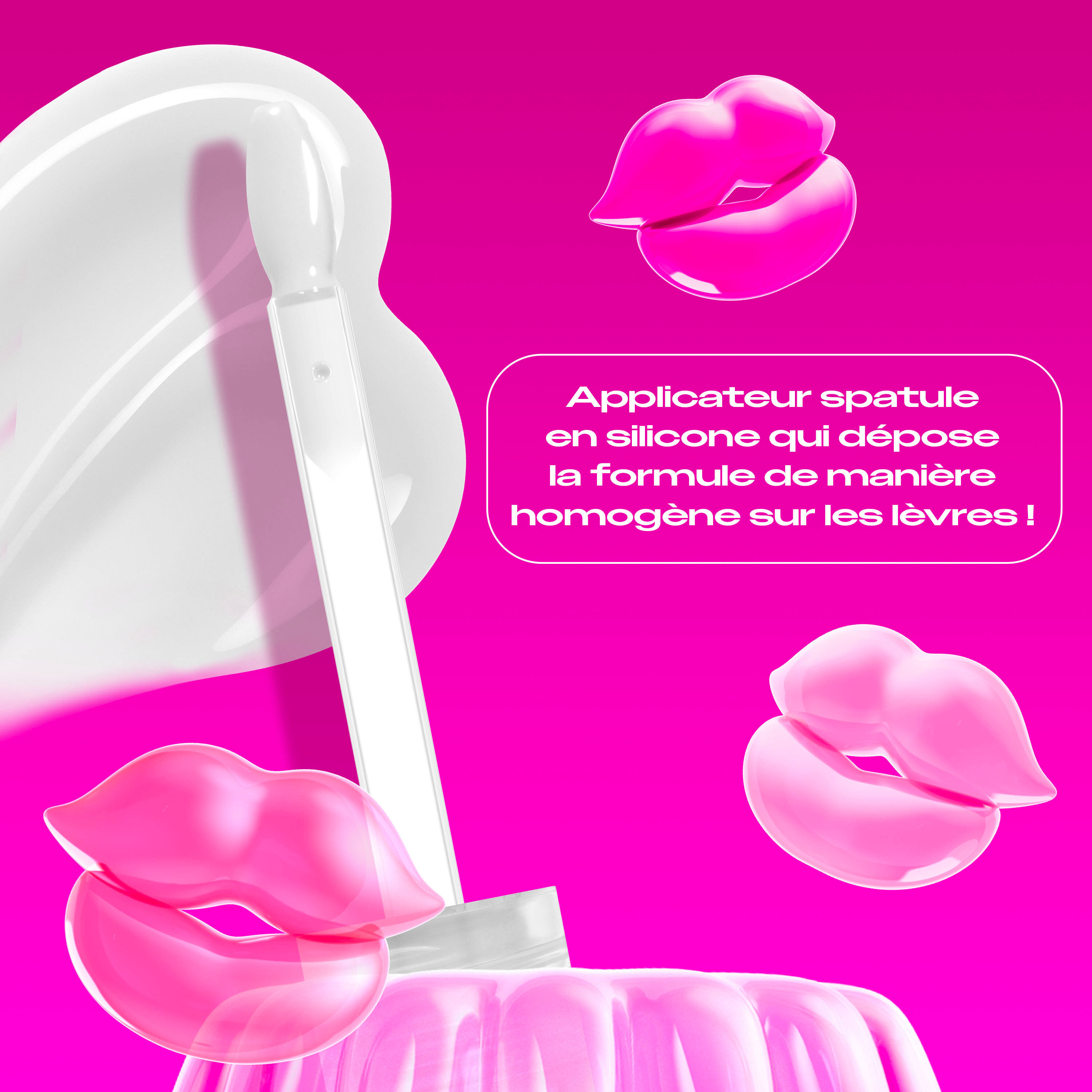 Jelly Job applicator close up highlighting the new spatula applicator for a jelly-smooth finish