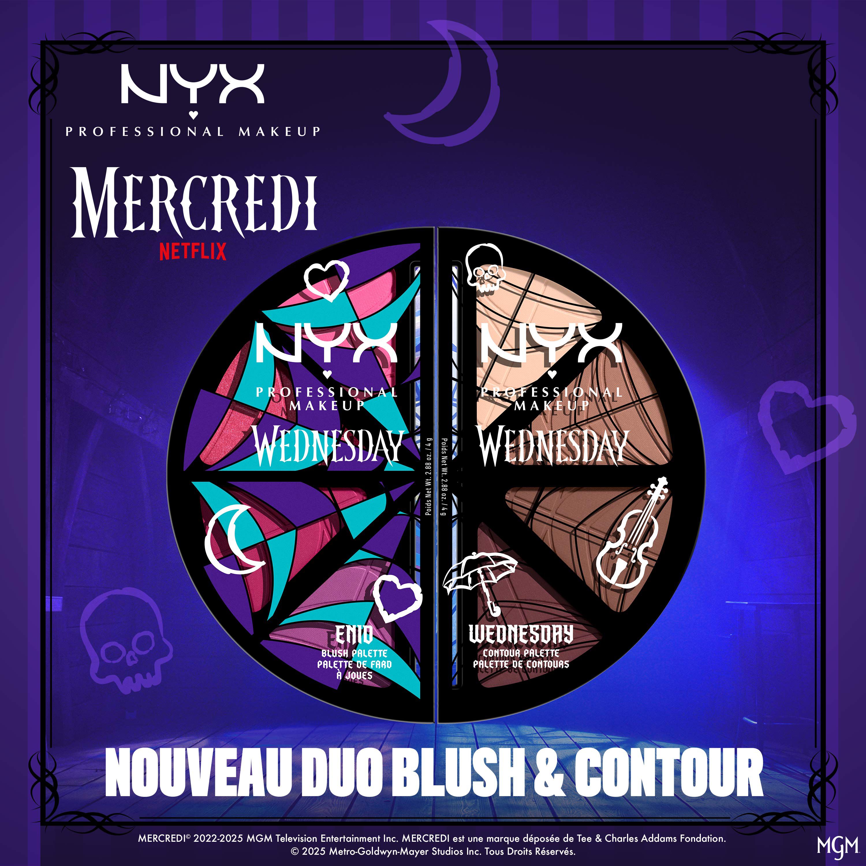 Wednesday Stained Glass Contour Palette Product Family